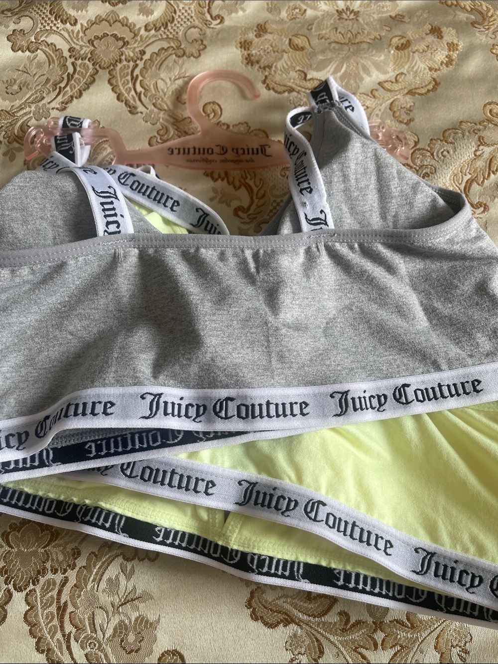 Juicy Couture Yellow & Gray Logo Elastic Bralette Duo - Picture 2 of 5
